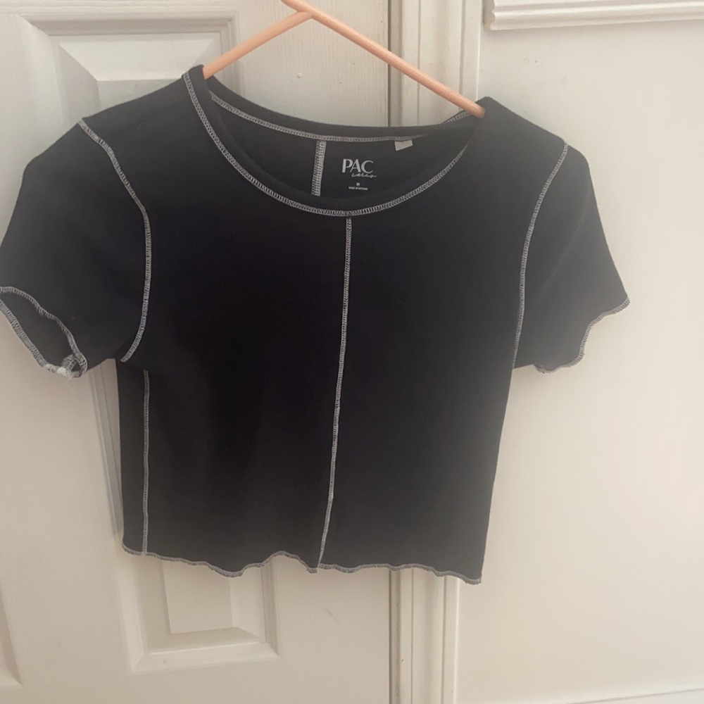 PACSUN baby tee with stitching detail size medium - Picture 2 of 3